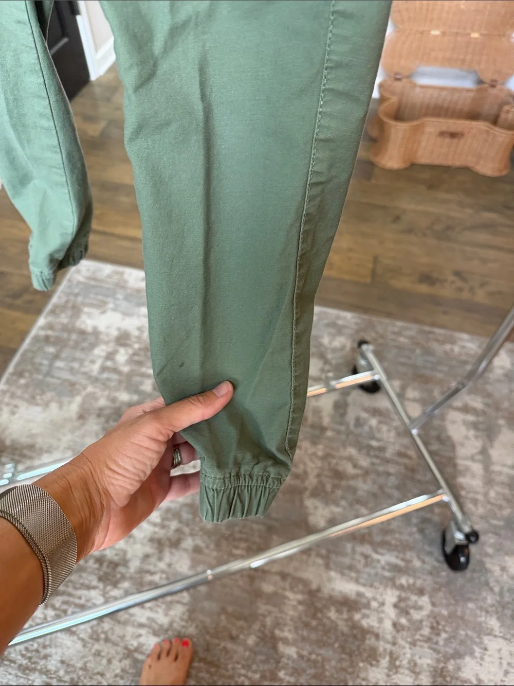 GAP Kids Small Olive Green Drawstring Jogger Pants